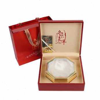 极速爆品新款冬虫夏草p包装盒烤漆木盒八角圆形内盒虫草礼品盒礼