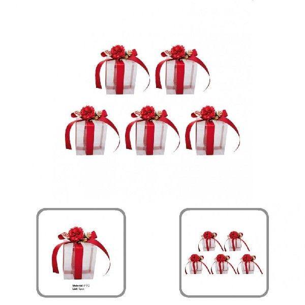 极速Stylish Gift Wrap Box Transparent PVC FNlower Adornment