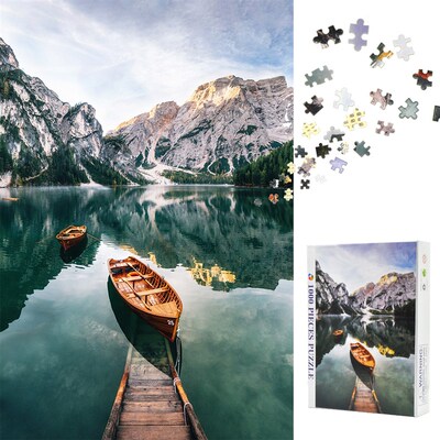 极速1000pcs Wooden oPuzzles for Adults Lakeside Scenery Jigs
