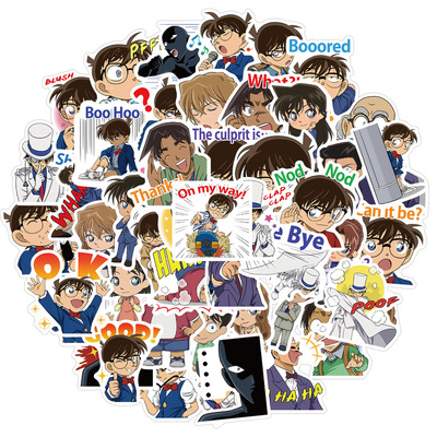 极速10/50Pcs Detective Conan JapaneEse Anime Stickers for La