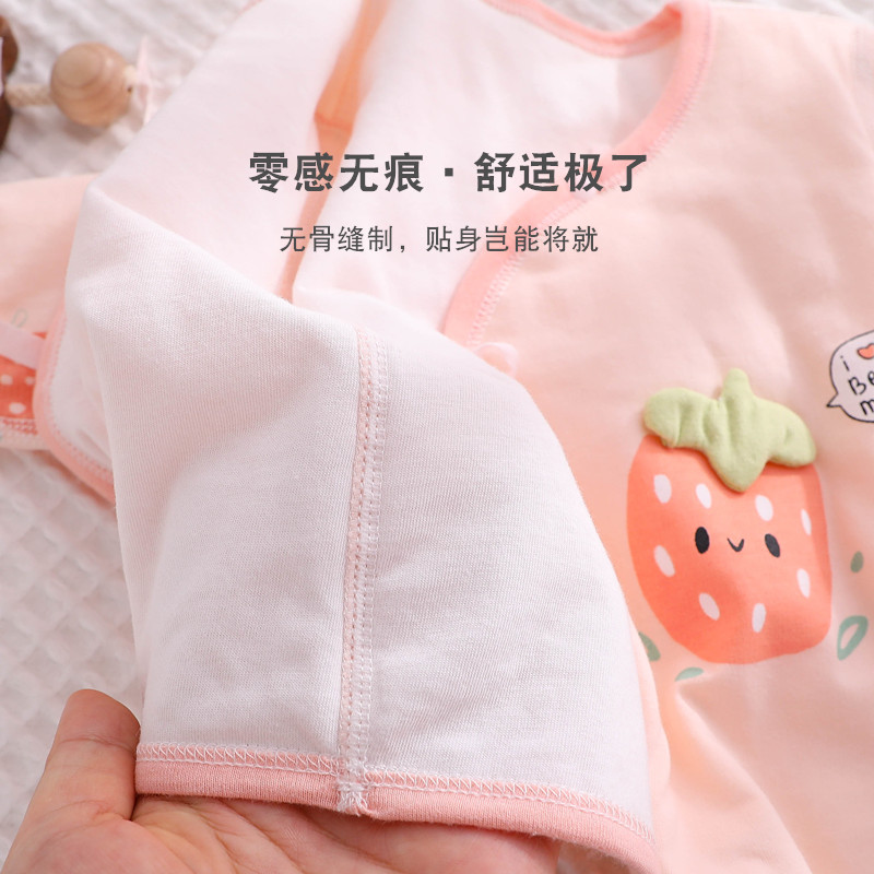 极速婴儿和尚衣服新生a类春秋冬季0D一3月2初生小月龄宝宝上衣冬