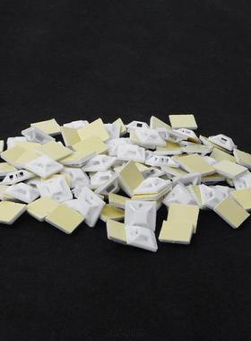 极速100pcs 20x20mm Self Adhesive Cable Wire PZip Tie Mounts