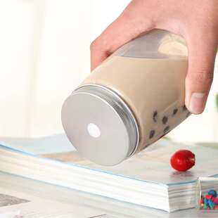 新品 网红奶茶杯一次性饮料瓶500ml杯子带盖u型pet胖胖杯4Y00ml定