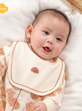 极速Aeng口水l巾婴儿围兜新生儿防吐奶副食品围兜秋婴孩宝宝口水