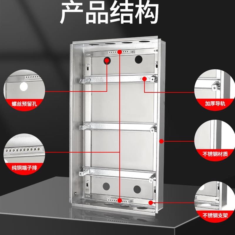 不锈钢配电箱模数化终端箱PZ30箱照明箱45回路明暗装电控保护箱