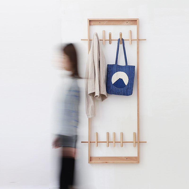 实木入户壁挂玄关衣架门口衣帽架家用墙壁创N意门口进门上墙挂衣
