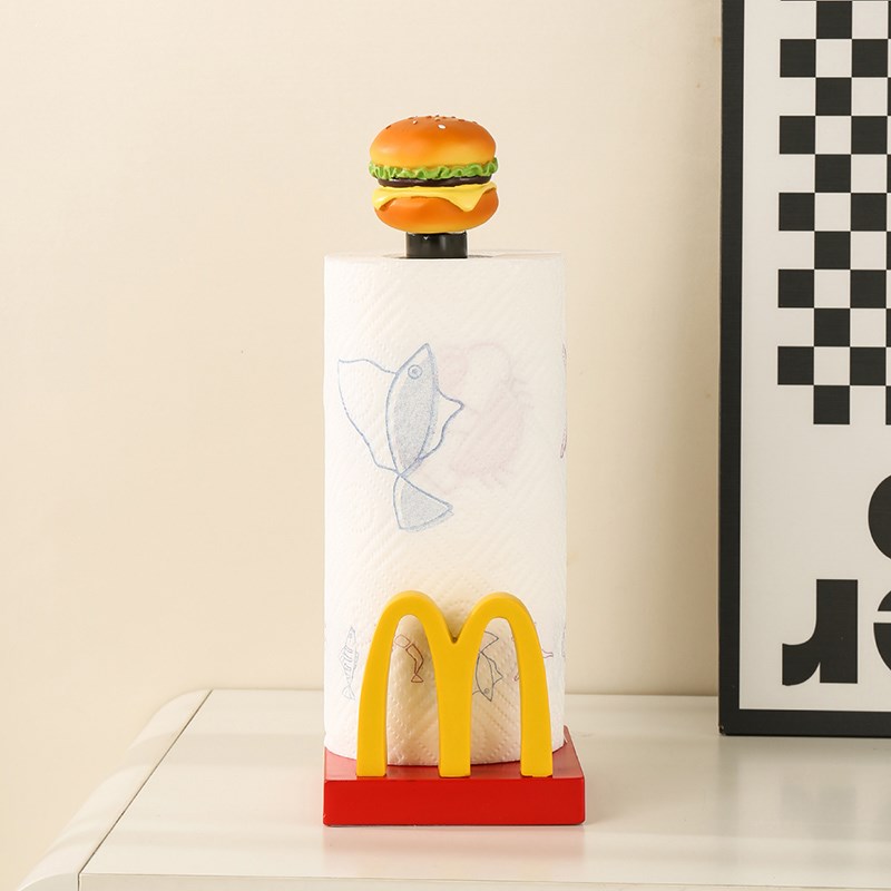 厨房用纸巾架免打孔保鲜膜收纳置物F架立式挂卷纸吸油纸专用挂架