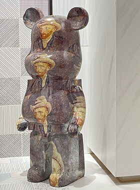 轻奢树脂暴力熊超大号梵高落地客厅酒店餐厅电视柜新居摆件存钱罐