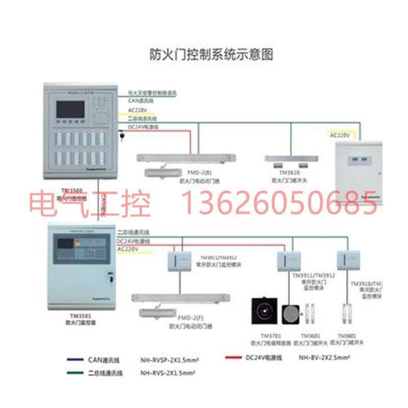 【议价】尼特防火门监控常开门电动联动编码型闭门器门磁开关控制