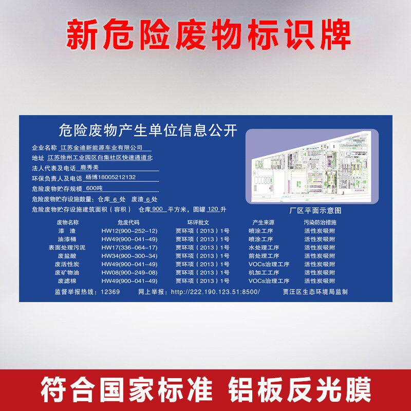 危险废物贮存设施标识牌新版危废信息公开栏产生单位信息仓库1MM.