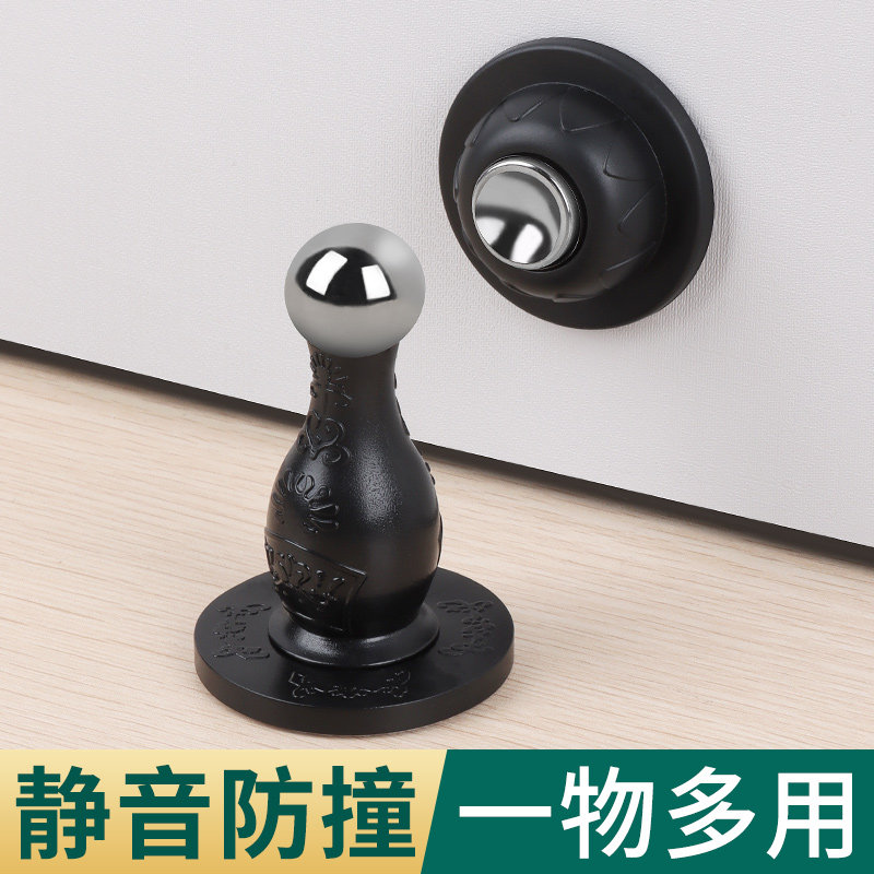 门挡器卫生间门碰防撞门阻门吸硅胶吸门免打孔强磁力地吸防撞门挡