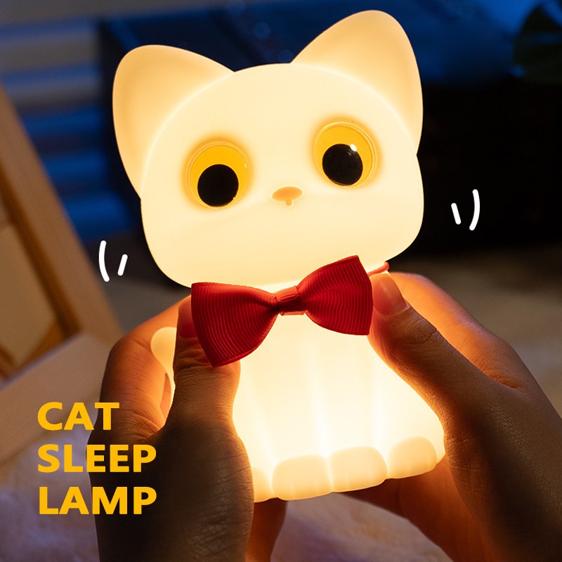 Cat Sleep Lanmp  领结猫伴睡小夜灯 拍打感应 延时关灯 氛围彩