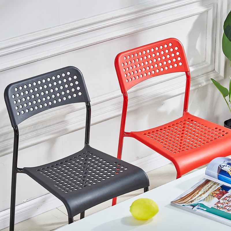 塑料椅子家用现代简约办公椅洽谈会议K培训椅餐厅靠背椅电脑椅