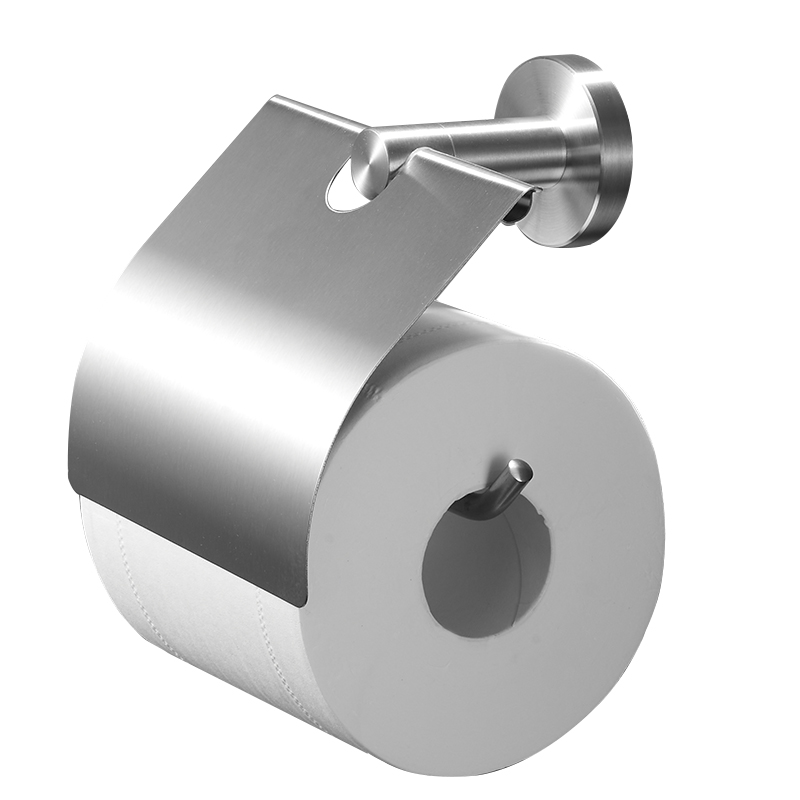 免打孔卫生间卷纸架浴室304不锈钢纸巾架酒店T工程厕纸架抽纸架