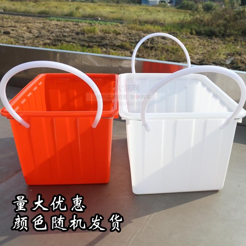 塑料水箱长方形加厚带拉手方桶田间采摘高笋茭白T托桶周转箱养殖