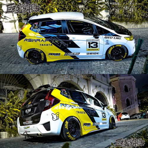 适用于新老飞度GK5赛车车贴
