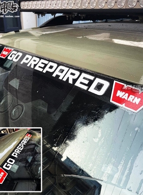 越野改装车贴Warn沃恩绞盘标志坦克300 BJ40前后档玻璃贴车身贴纸