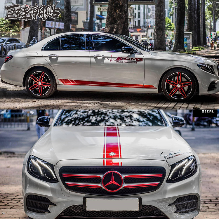 奔驰W205C级AMGE300车贴纸拉花
