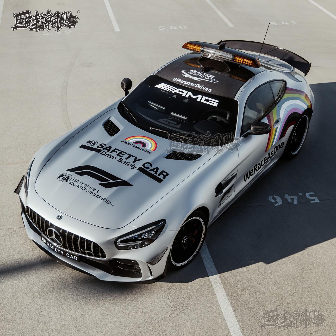 适用于奔驰AMGGTR安全车车贴