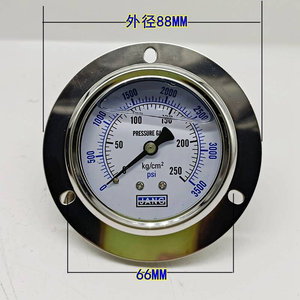 锈不N钢60ZT轴向带边耐震压力表Y抗震0-100 250KG油压表液压表