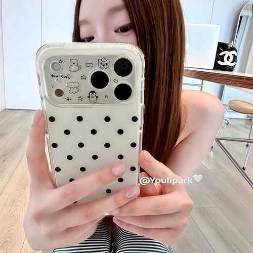 韩系可爱波点小动物iPhone壳