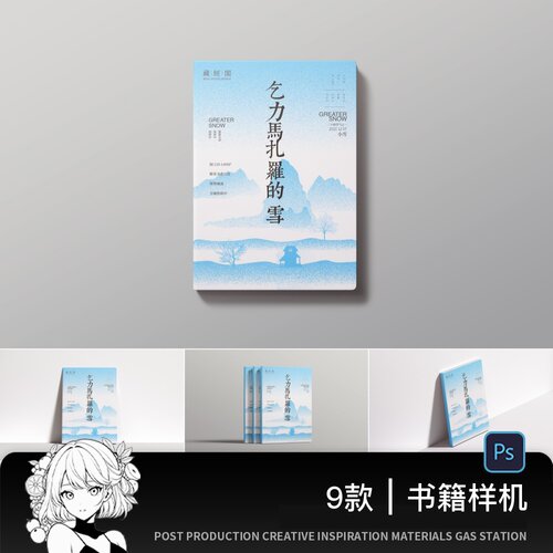简约书籍装帧设计画册封面内页展示智能贴图样机模板psd素材