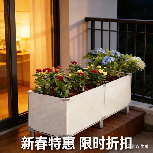 架空底座瓷砖花盆卡扣固定夹花箱种植箱配件磁砖花盆夹铝合金卡子