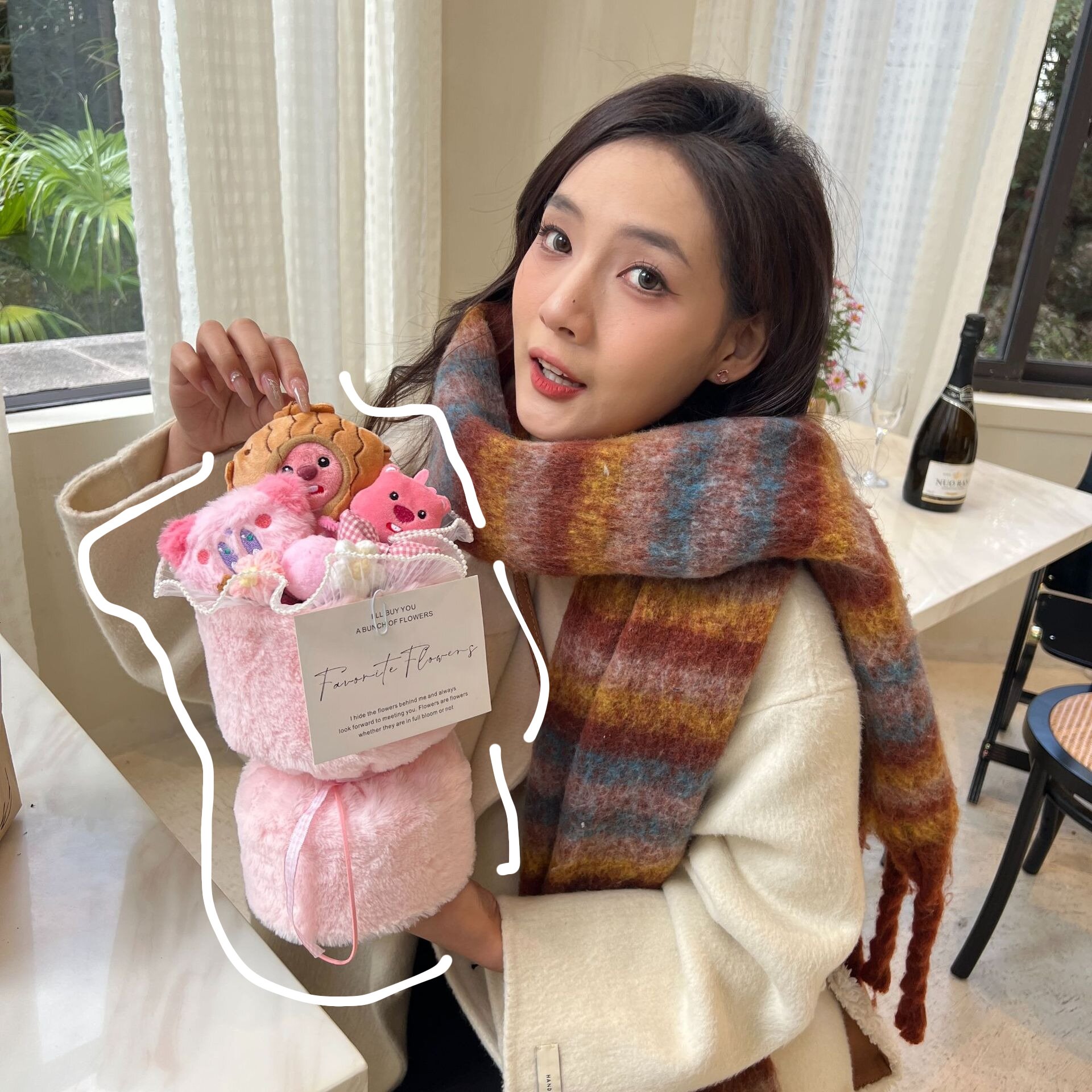 情人节礼物七夕花束玩偶送女生闺蜜朋友公仔成品生日礼物卡通公仔