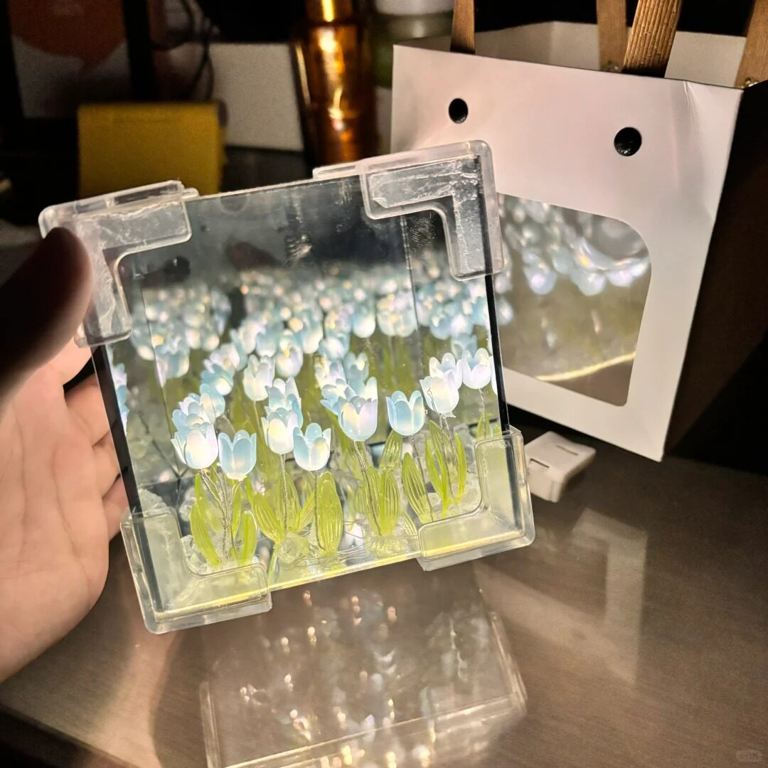 魔方郁金香小夜灯花海手工diy礼物生日礼物送女生闺蜜女朋友成品