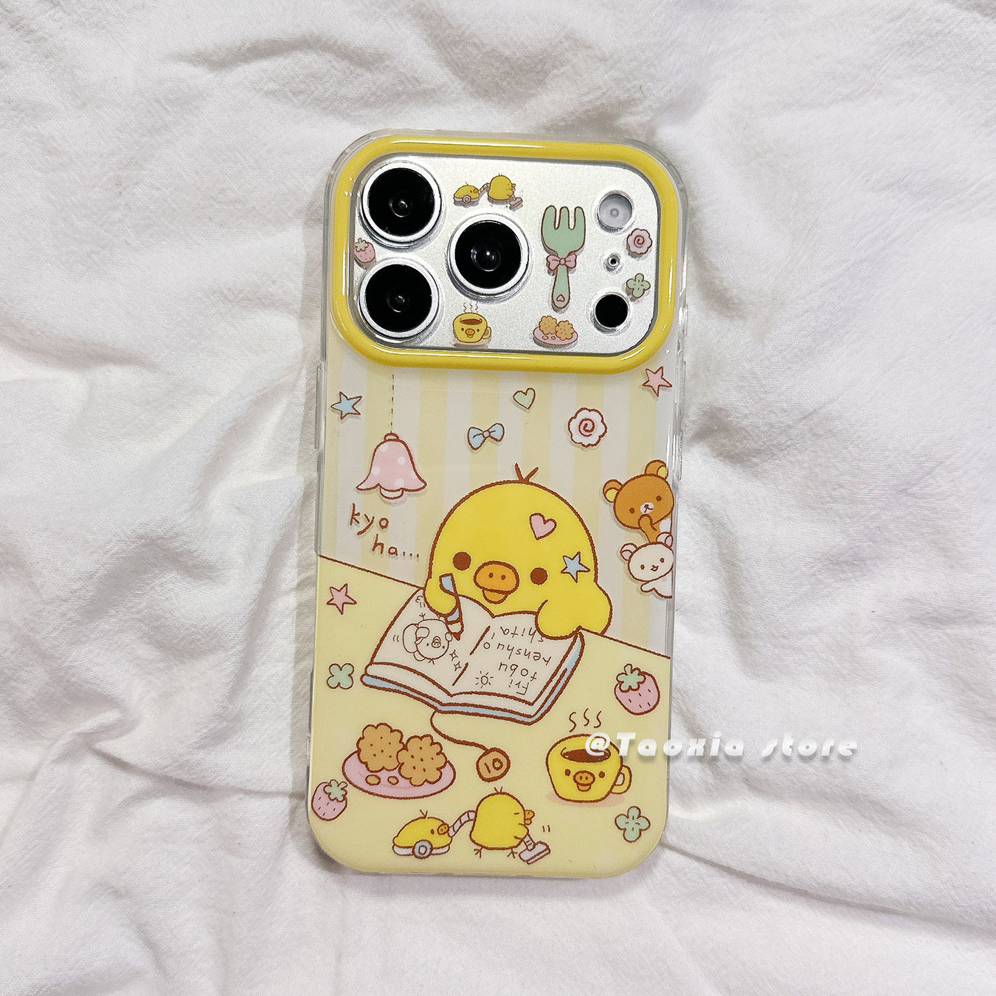 可爱超萌学习小鸡卡通适用苹果17手机壳iPhone16promax保护壳15高级感Pro新款硅胶防摔创意ins独特全包女款软