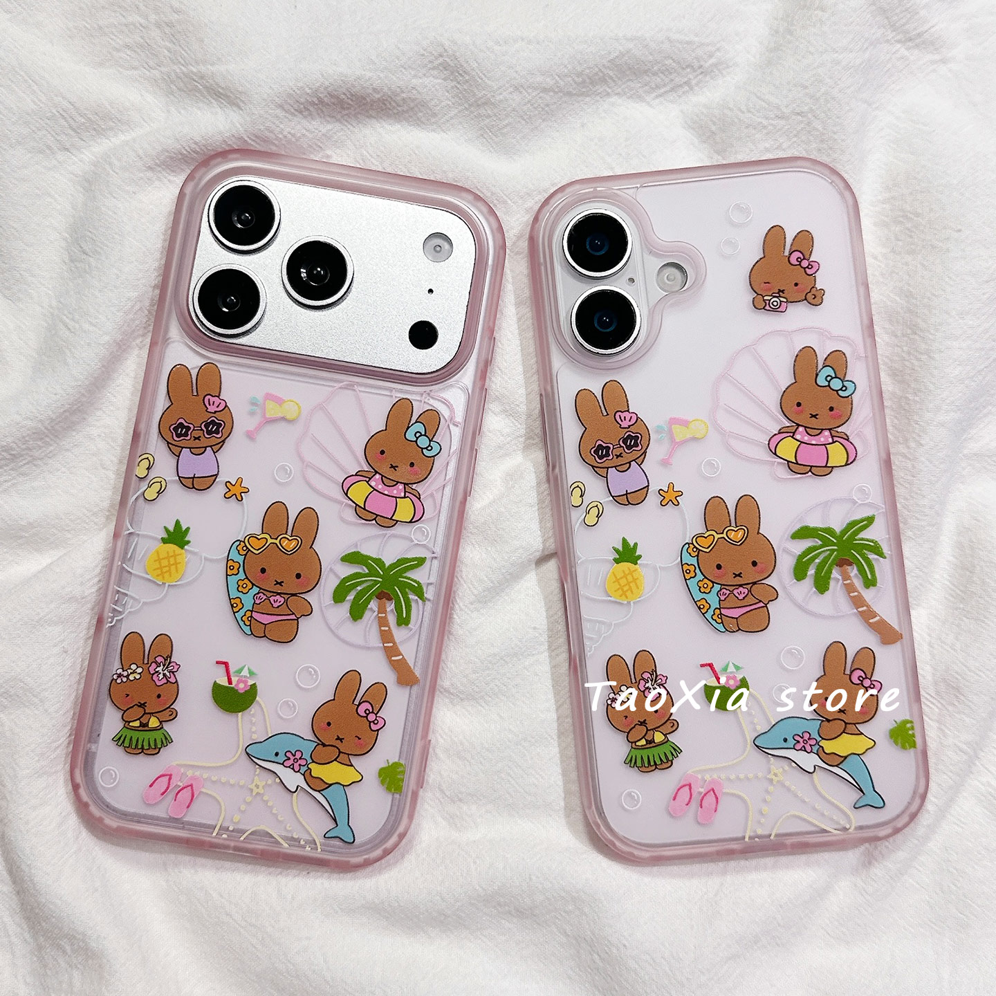 夏日ins风黑皮米菲兔子适用苹果17手机壳iphone17promax保护套16Pro硅胶15高级感好看新款硅胶防摔全包边女软