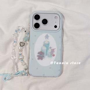 可爱卡通蜡烛小狗适用苹果17手机壳iphone17promax保护套16Pro硅胶15/14高级感13新款全包防摔女款软双层圆边