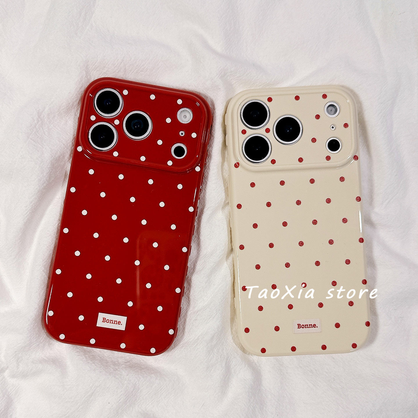 韩风ins红色波点适用苹果17手机壳iphone17promax保护套16Pro硅胶15/14高级感新款全包边框超薄防摔女软创意p,3C数码配件,手机保护套/壳,淘宝优惠券,粉丝福利购,淘宝优惠卷