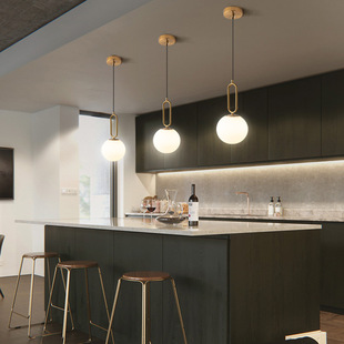 北欧卧室床头吊灯设计师创意餐厅咖啡馆服装店装饰灯吧台单头吊灯