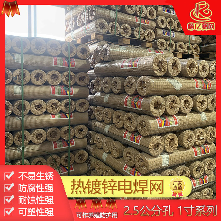 现货批发热钢丝镀锌电焊网建筑外墙保温防锈防护栏焊接铁丝网片