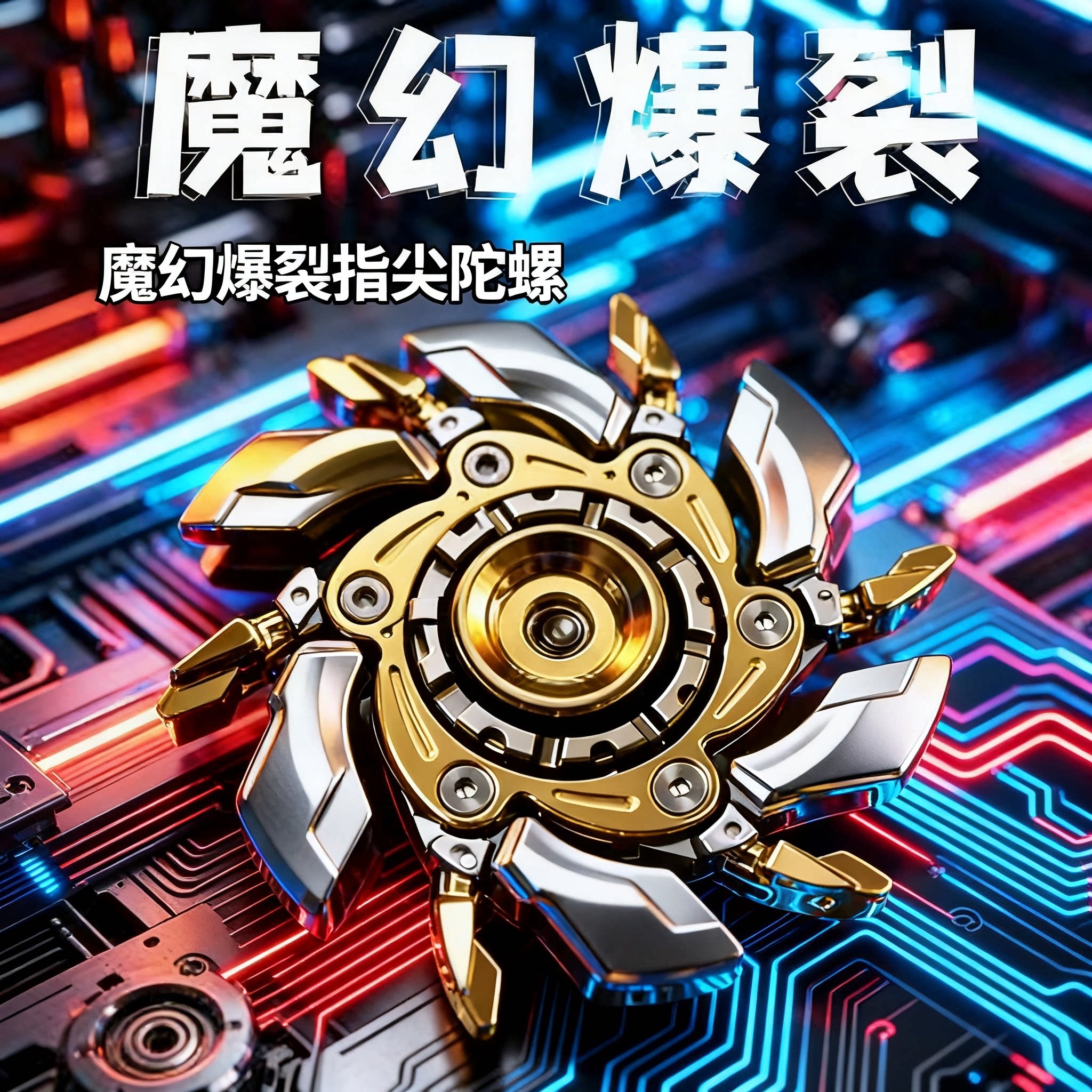 暴躁08旋转开甲合金钢指尖陀螺EDC学生解压神器全金属小玩具磁吸