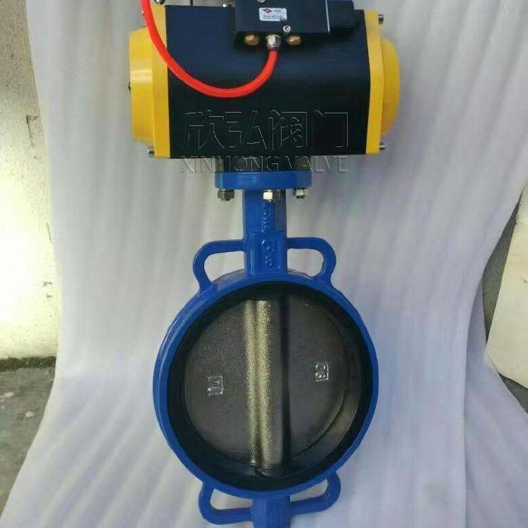 D671X气动对夹式蝶阀 水用 中心 双向压 双偏心 欣弘阀门