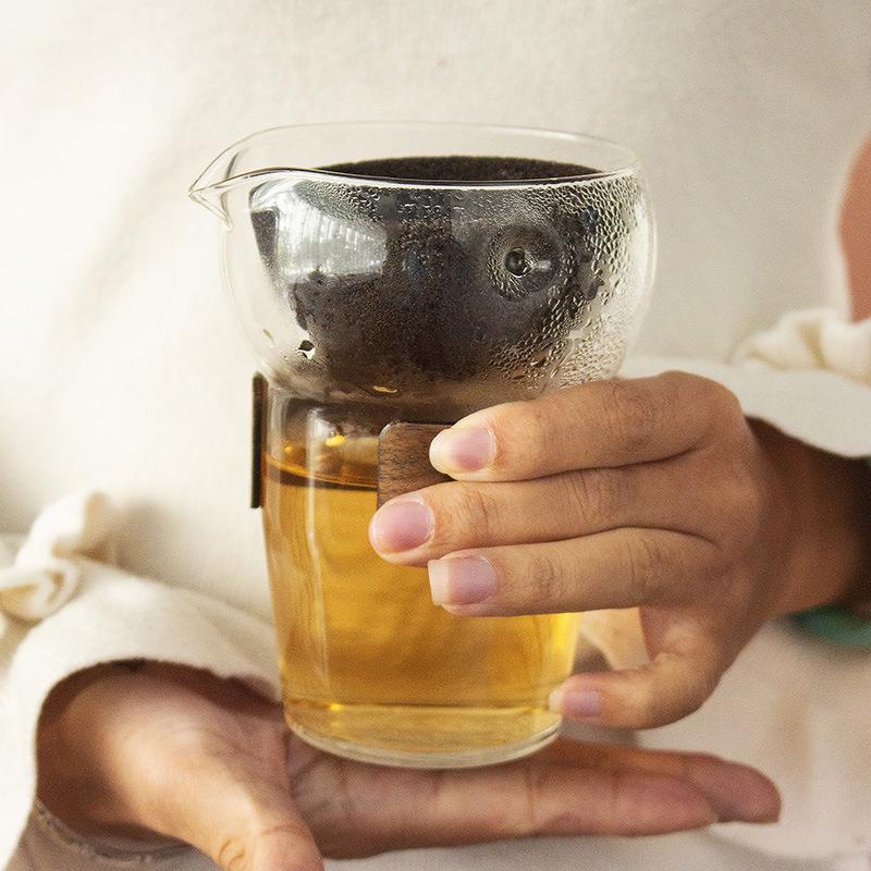 摇摇泡旅行茶具自动茶具懒人自动泡茶器耐热玻璃自带过滤陶瓷套装