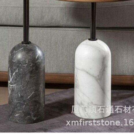 轻奢新中式实木角几后现代酒店售楼处样板间小圆桌复古大理石边几