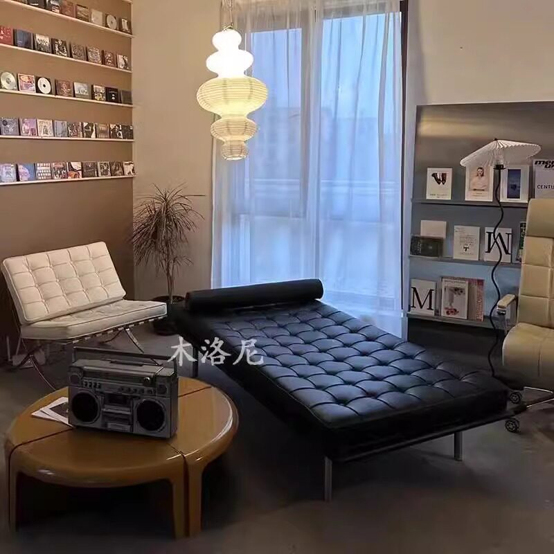 巴塞罗那沙发床小户型现代简约午休躺椅样板间家具两用单人座椅