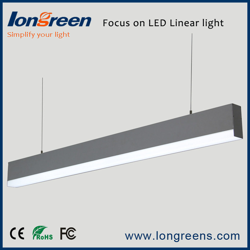 led线条灯现代简约办公室超市商场教室照明工程防眩光线条吊线灯