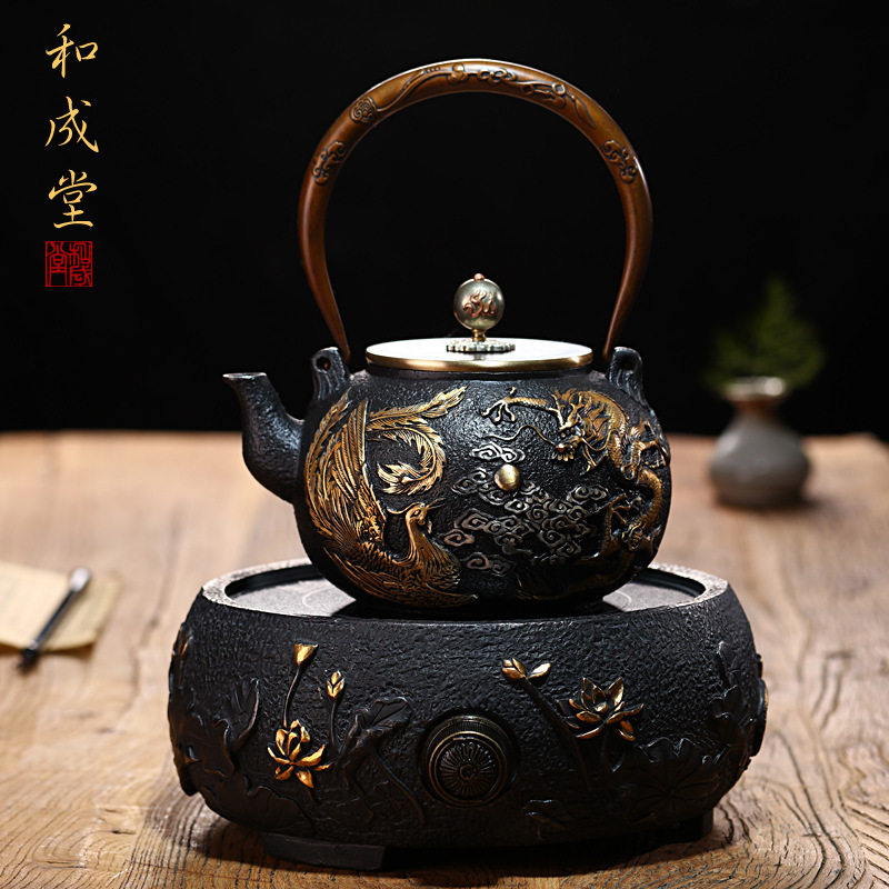 铁壶手工铸造铁茶壶烧水壶南部铁器生铁壶铸铁电陶炉套装一模一壶