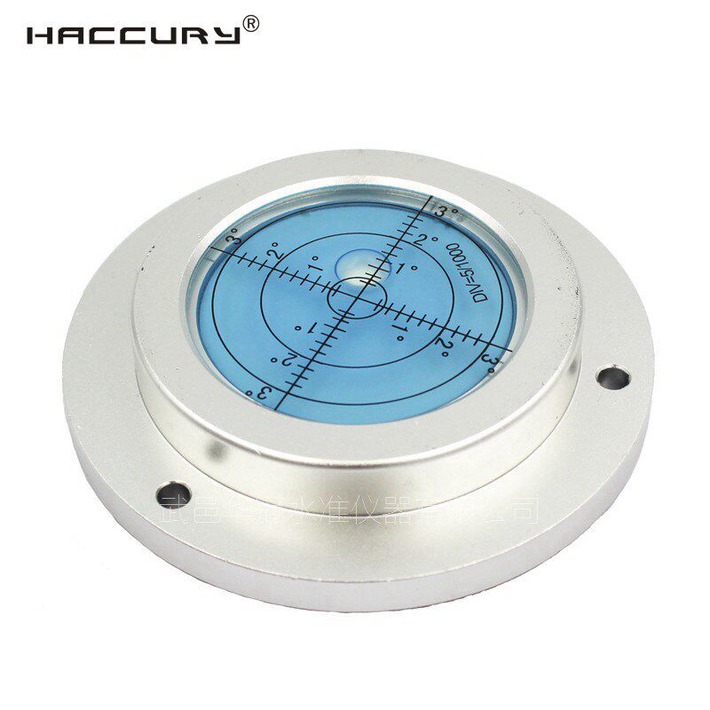 HACCURY金属大万向圆夜光水平仪牛眼水平器吊车用水平泡100*20mm