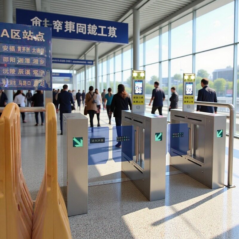 厂家直销人证合一实名速通门 海关车站写字楼单向防尾随通道闸机