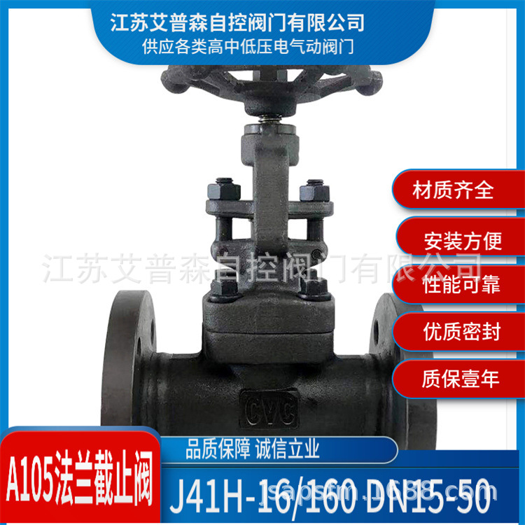 A105法兰截止阀 PN16-PN0锻造高压法兰阀J41H J41Y-C/P阀