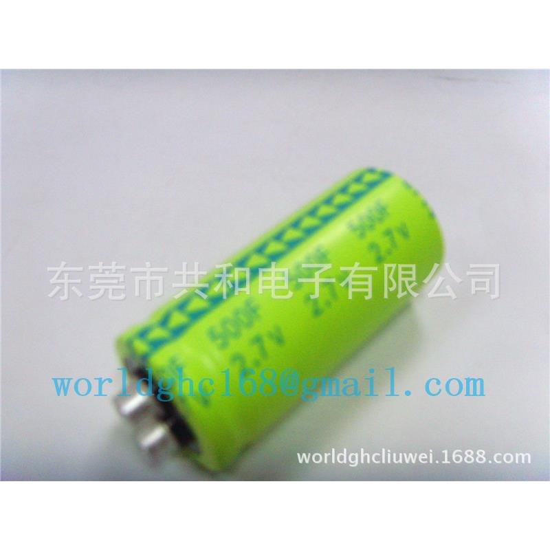 直销大容量500F2.7V法拉电容螺栓超级电容器
