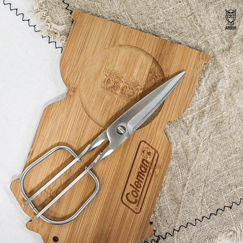 ARBOR 户外不锈钢面包食品剪刀 可拆卸便捷 韩国猫头鹰露营