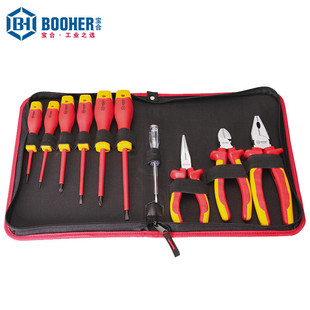 宝合BOOHER 0200101绝缘电工工具套装组套 VDE绝缘电路测试螺丝刀