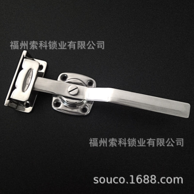304不锈钢镜面把手斜面迫紧把手密封箱手柄工业门锁防震迫紧把手