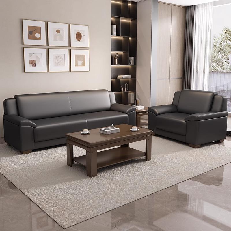 三人位办公室会客组合大堂洽谈休息区沙发商务接待室茶几沙发